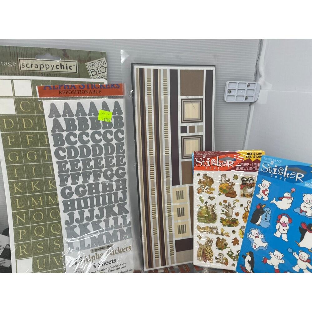 Lot Stickers Scrapbooking‎ Alphabet Letters Numbers Styles Winter Christmas - Picture 6 of 9